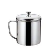 304 Stainless Steel Coffee Mug With Lid Handle Kitchen Drinkware Milk Tea Mug Coffee Cup For Office Tea Water Cup
