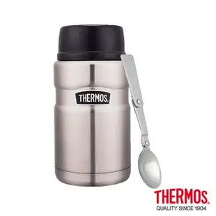 膳魔師THERMOS不銹鋼真空保溫食物燜燒罐 (附湯匙) 不銹鋼色 SK3021SBK