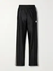 [Moncler Genius] Moncler Genius - + 8 Palm Angels Striped Tech-cotton Jersey Track Pants - Black - medium medium Black