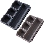 8Pcs/Set Drawer Desk Draw Cutlery Storage Tray Office/Home Kitchen Organizer Box