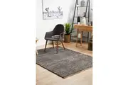 Carlos Felted Wool Rug Black Natural