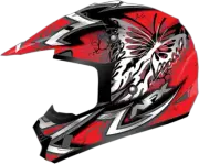 AFX FX-17 Butterfly Helmet Large Matte Ferrari Red 0110-7119