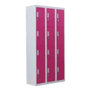 12-Door Locker for Office Gym Shed School Home Storage - Padlock-operated