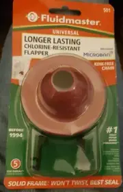 Fluidmaster 501 Universal Longer Lasting Flapper with Kink Free Chain 2" Flush