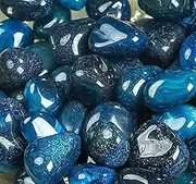 Royal Sapphire River Rocks, Pebbles, Garden Outdoor Decorative Stones, Natural Gravel, For Aquariums, Landscaping, Vase Fillers, Succulent, Tillandsia, Cactus pot, Terrarium Plants, 4.5 LB. (72-Oz). …
