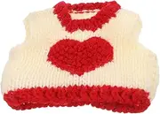 Totority Heart Pattern Pet Clothes Small Animal Warm Vest Guinea Pig Ferret Chinchilla Rabbit Hamster Valentine's Day