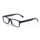 【 Z．ZOOM 】老花眼鏡 抗藍光防護系列 時尚矩形粗框款(鐵灰藍) 100度