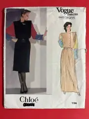 UNCUT Vogue 1100 Chloe Dress Paris Original Vintage Sewing Pattern 14