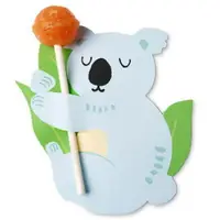 在飛比找樂天市場購物網優惠-藍色無尾熊棒棒糖吸管裝飾卡 派對裝飾 (50入)【BlueC