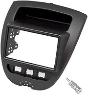 Vuzmode Double DIN Car Radio Frame Installation Kit, 2 DIN Front Panel Frame, for C1, for 107, for Aygo Car Radio Dashboard Panel