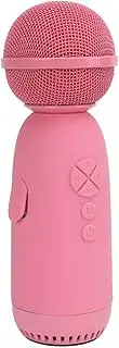 Cartoon Microphone,Portable Karaoke Microphone Speaker,Children Mic Toys for Home Birthday Party (Pink)