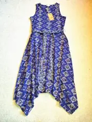 NWT Womens Dress-FAT FACE-blue/purple "Rosa Tile Patch Geo Dress" BOHO maxi-4