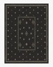 275' x 365' | Machine Washable Runner Rug | Kid & Pet Friendly | Indoor Rug | Alma Soft Black Rug | Ruggable