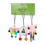 Watson & Williams Acryl with Bell Chain Dice Bird Toy Multi 3PK