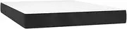 vidaXL Pocket Spring Bed Mattress Black Velvet Foam 137x190x20 cm – Medium-Hard Support, Soft Velvet Fabric, Individual Pocket Springs, Ideal for Bedroom