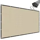 Beige 14FT Privacy Fence Screen Windscreen Mesh Shade Net Cover Garden Balcony
