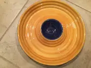 Clay Art South San Francisco Chip & Dip Platter 1997 Hand Painted Never Used