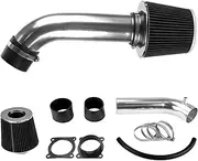 Suride Cold Air Intake Kit with Filter Heat Shield for G35 2003-2006, 350Z 2003-2006, FX35 2003-2006 (Black)