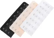 [Beatifufu] 3pcs Bra Extender 7 Hooks 3 Rows Elastic Bra Band Hook Strap Extensions for Women and Nude Colors