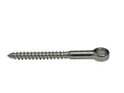 6mm x 44mm Lag Screw Eyes Stainless Steel Grade 316 Balustrade Decking - 10 qty
