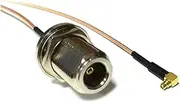 ROBAUN N Type Female Bulkhead to Mmcx Male Right Angle Pigtail Cable RG316 RG174 RG178 15cm/30cm/50cm/100cm for Router(RG178,200CM)