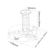 Goobay Projector Ceiling Mount (M) for Small and Medium Size Projectors
