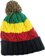 Cute Mixed Color Stripe Patterned Warm Knitted Hat Winter Stretchable Colorful Unisex Knitted Hat for Outdoor Hiking Skiing zhengpingpai