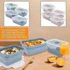 4Pcs Silicone Collapsible Meal Prep Container Food Storage Container Food Wjk