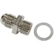 Aeroflow 1/4"-18 Npsm Short to -6AN With Crush Washer Zinc Steel - AF385-06