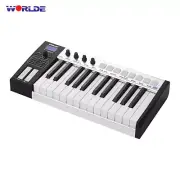 WORLDE Blue whale 25 key USB MIDI Controller Keyboard Trigger Pads w/ USB Cable
