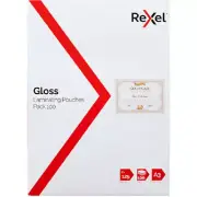 NEW Rexel Laminating Pouch 125 Micron A3 Clear Pack 100 Sheets