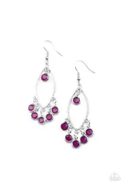 Paparazzi ~ Glassy Grotto Purple Gem Earrings ~ NEW RELEASE 2021 ~ WOW