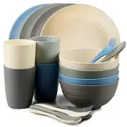 WHEAT STRAW DINNERWARE Unbreakable Plates Bowls Cups Forks Spoons SHOPWITHGREEN