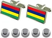 [Select Gifts] Shirt Dress Studs Mauritius Flag Cufflinks