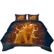 Fantasy Animal Art Phoenix Wolf Coverlet