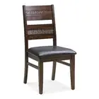 Dale 7-Piece Dining Set with Extendable Dining Table and 6 Black Leather Chairs