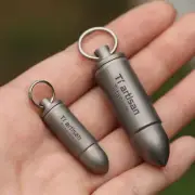 Titanium Pill Box Case Bottle Holder EDC Container Organizer Keychain Portable