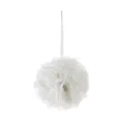 Mega Crafts - 8" Artificial Flower Pomander Kissing Ball - White, 1PC