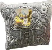 BumbleBee Transformer 18"x18" Glow In The Dark Throw Pillow Gray Grey HTF