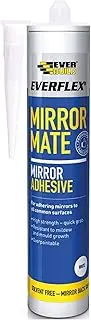 Everbuild Everflex Mirror Mate | Polymer Adhesive Specially Formulated for Bonding Mirrors, White - 290 ml