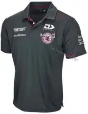 Manly Sea Eagles 2023 NRL Mens Charcoal Alternate Polo Shirt Sizes S-7XL BNWT