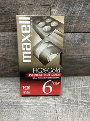 MAXELL HCX-Gold Premium High Grade VHS Cassette T-120 6-Hour New Sealed