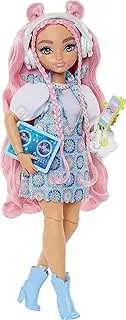 [Barbie] Dream Besties Doll and Accessories, Daisy Jean Posable Fashion Doll with Removable Fashions & Wavy Pink Hair, 9 DJ & Music Themed Pieces