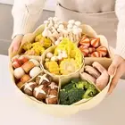 Divided Serving Dishes Dried Fruit Plate 8 Compartments Buffet Server Rotatable