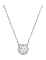 [Swarovski] Una Pendant Round Cut Pave Rhodium Plated in White