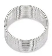 12 Loops Silver Plated Carbon Steel 1/2" TOE Ring Memory Wire
