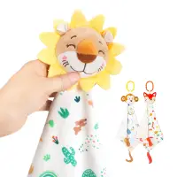 在飛比找Yahoo奇摩購物中心優惠-colorland可愛動物捏捏觸覺安撫巾 寶寶安撫玩具