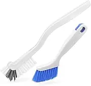 SHUNWEI 2 Pcs Cleaning Brush Small Scrub Brush for Cleaning Sink Scrub Brush, Bathroom Kitchen Edge Corner Grout Cleaning Brushes, Sliding Door or Window Track Cleaning Brush