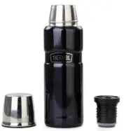 THERMOS PREMIUM 470ML THERMOMAX INSULATED STAINLESS KING FLASK MIDNT BLUE