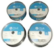 HP CD-R 20 Pack Spindle 52x 700 MB 80 Min. Hewlett Packard Blank CDs 80 Total